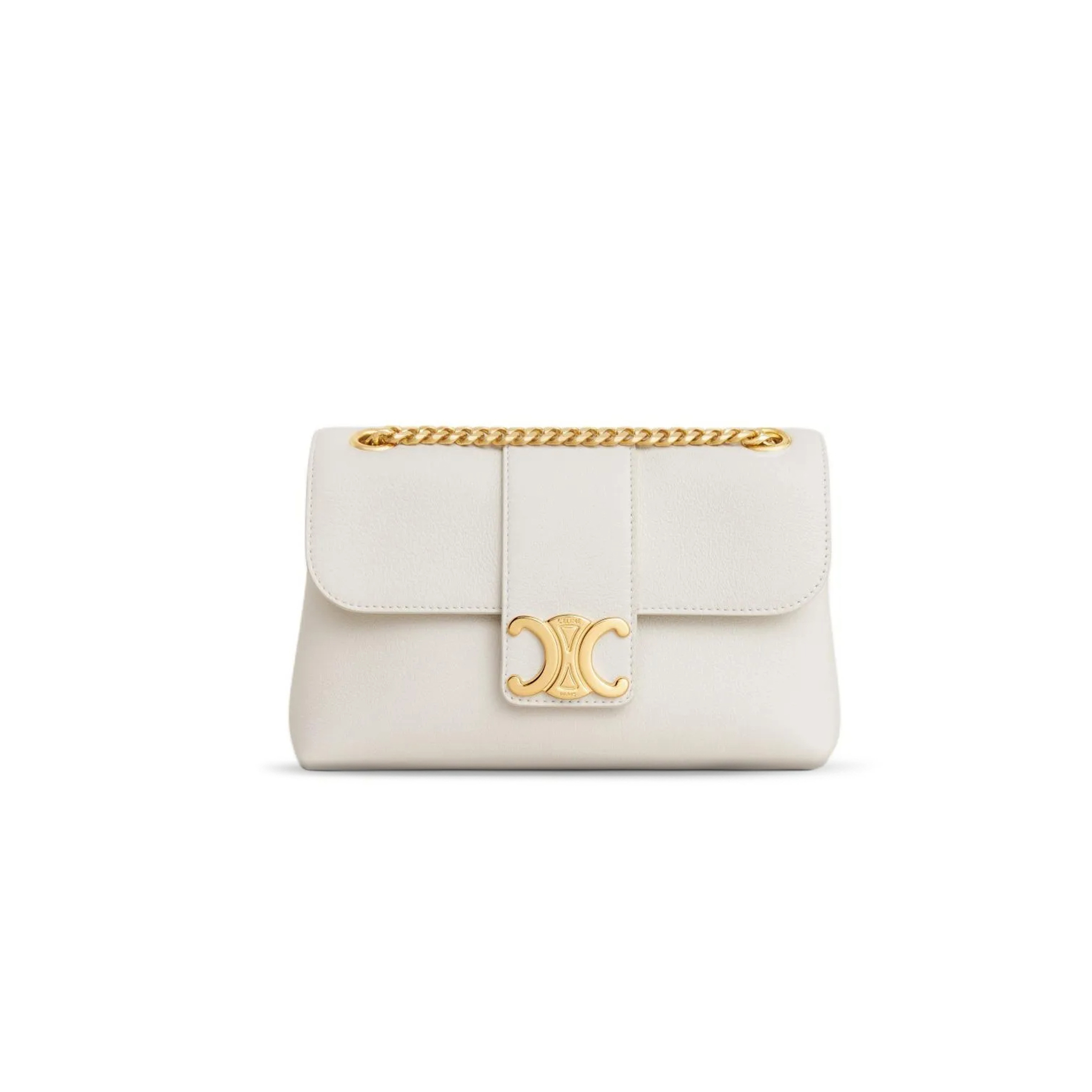 CELINE TEEN CELINE VICTOIRE BAG IN SUPPLE GRAINED CALFSKIN 116593FDU.01BC (23.5*14*8cm)